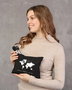 Zoozie Bags 1708 Neceser de Maquillaje de Algodón 100%, Negro, 25x18 cm